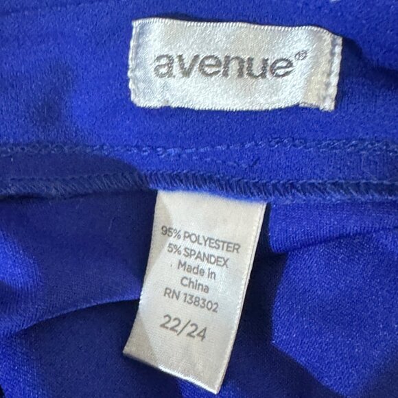 Avenue Women's Size 22/24 Royal Blue Button-Front Skirt Career - Picture 4 of 4